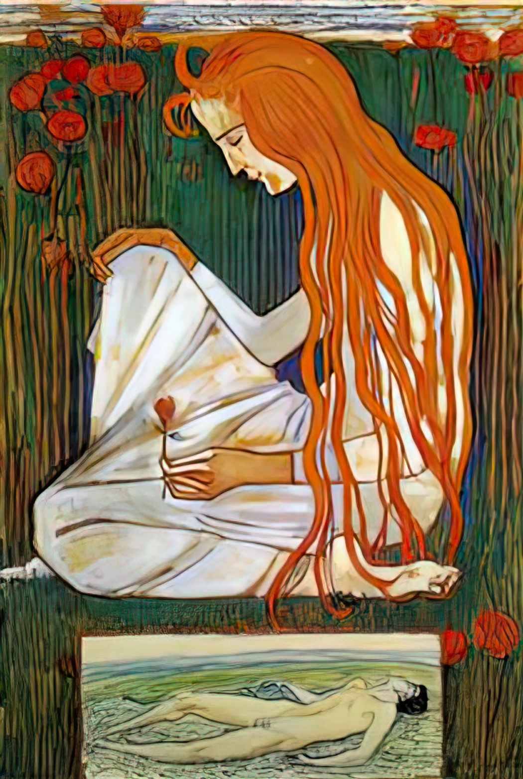 Ferdinand Hodler the dream 1897 Art A4 Photo Print