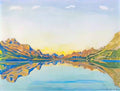 Ferdinand Hodler the fall in silvaplana 1907 Art A4 Photo Print