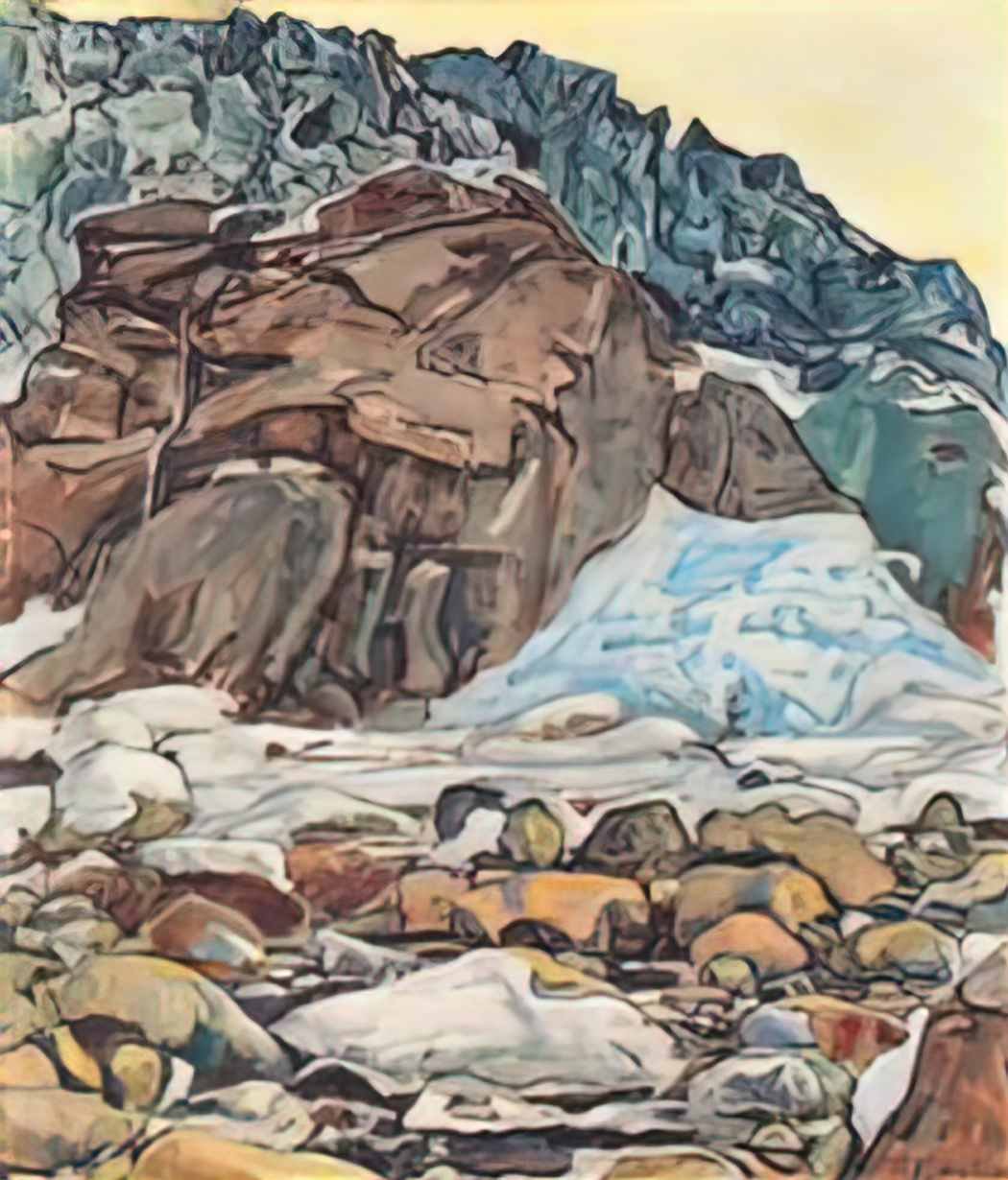 Ferdinand Hodler the grindelwald glacier 1912 Art A4 Photo Print