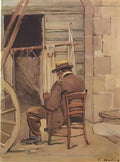 Ferdinand Hodler the netmender Art A4 Photo Print