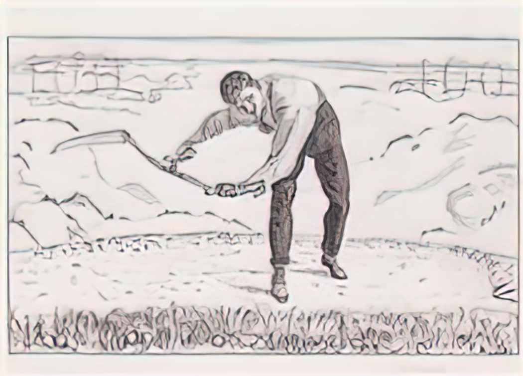 Ferdinand Hodler the working mower 1909 Art A4 Photo Print UK