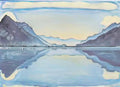 Ferdinand Hodler thun with symmetric mirroring 1909 Art A4 Photo Print