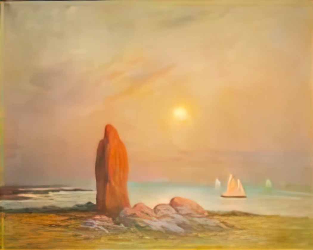 Ferdinand du Puigaudeau menhir by ferdinand du puigaudeau Art A4 Photo Print UK