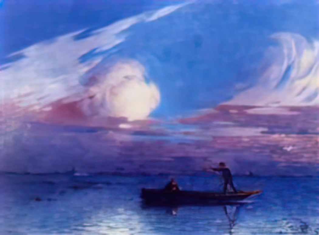 Ferdinand du Puigaudeau puigaudeau ferdinand du boating at night in b Art A4 Photo Print