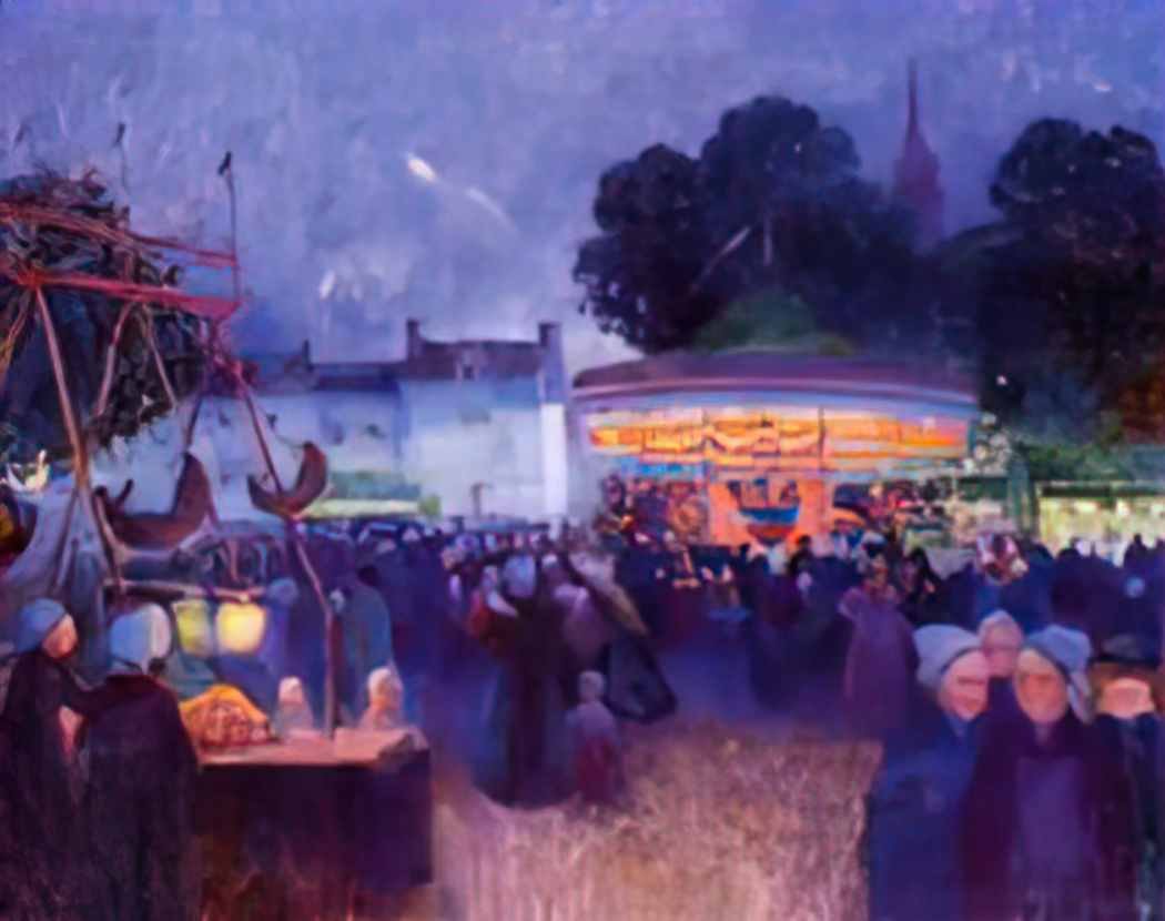 Ferdinand du Puigaudeau puigaudeau ferdinand du carnival at night sai Art A4 Photo Print UK