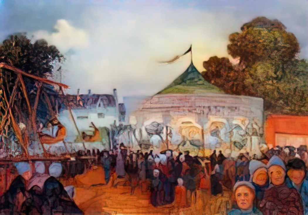 Ferdinand du Puigaudeau puigaudeau ferdinand du carousel at night at  Art A4 Photo Print UK