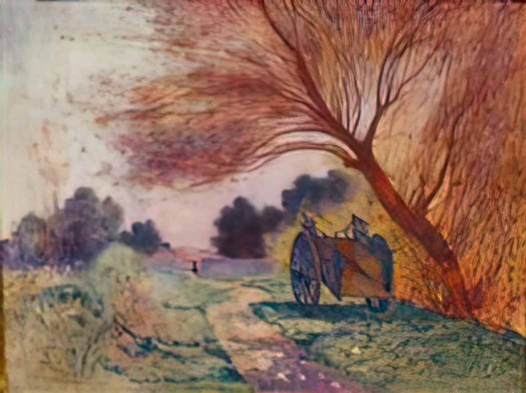 Ferdinand du Puigaudeau puigaudeau ferdinand du cart by the path.jpeg Art A4 Photo Print