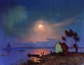 Ferdinand du Puigaudeau puigaudeau ferdinand du pont aven in the moon Art A4 Photo Print UK