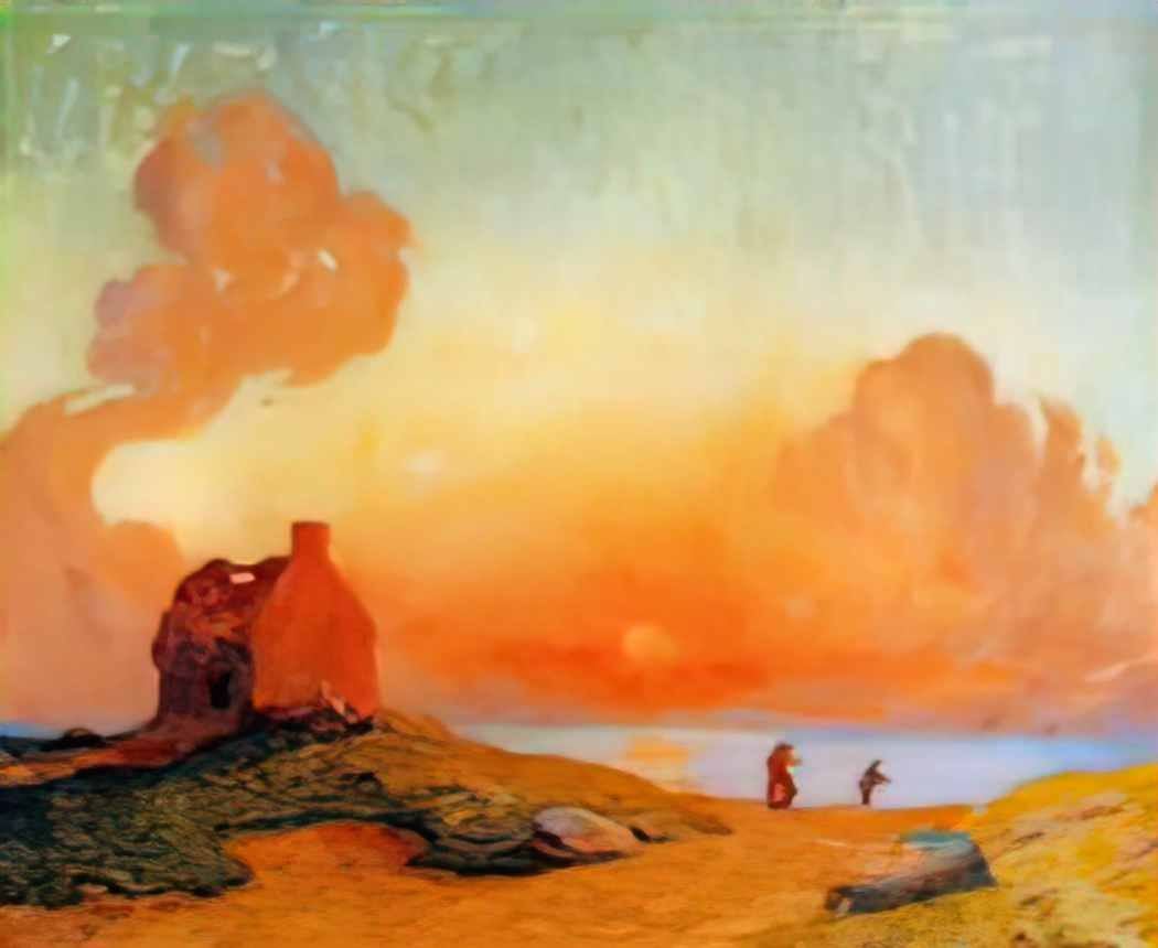 Ferdinand du Puigaudeau puigaudeau ferdinand du sunset by the sea bri Art A4 Photo Print