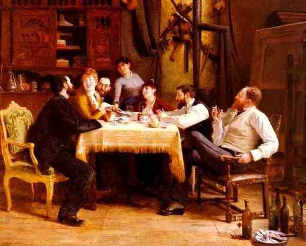 Fernand Anne Piestre Cormon Cormon Fernand Un Dejeuner D Amis A4 Photo Print