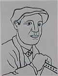 Fernand Leger portrait of a man with the hat study for builders Art A4 Photo Print