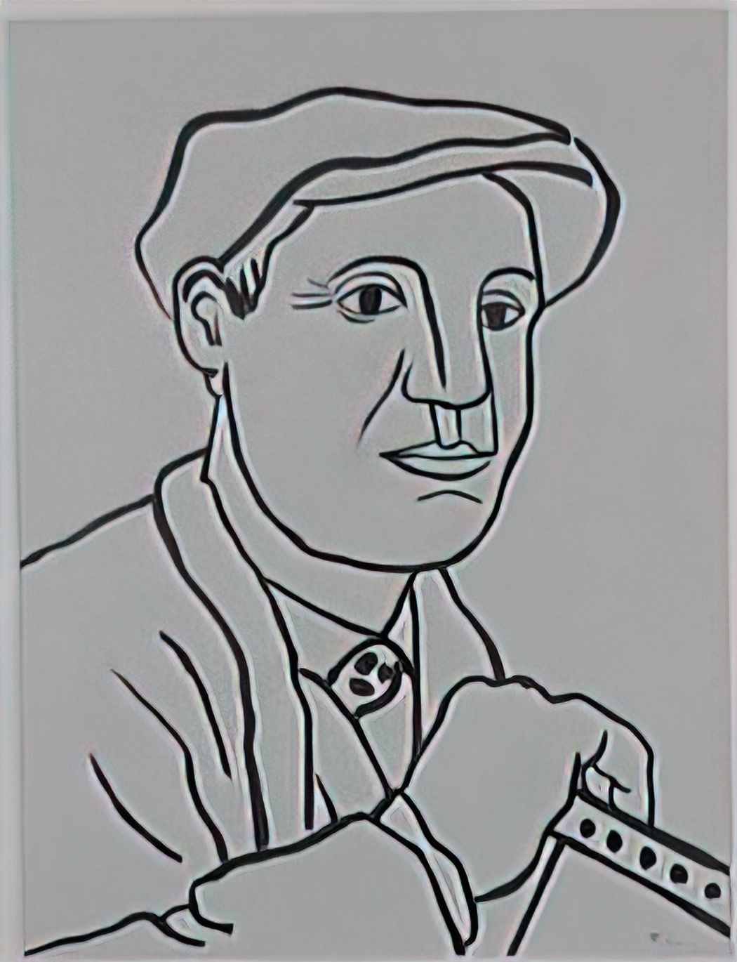 Fernand Leger portrait of a man with the hat study for builders Art A4 Photo Print