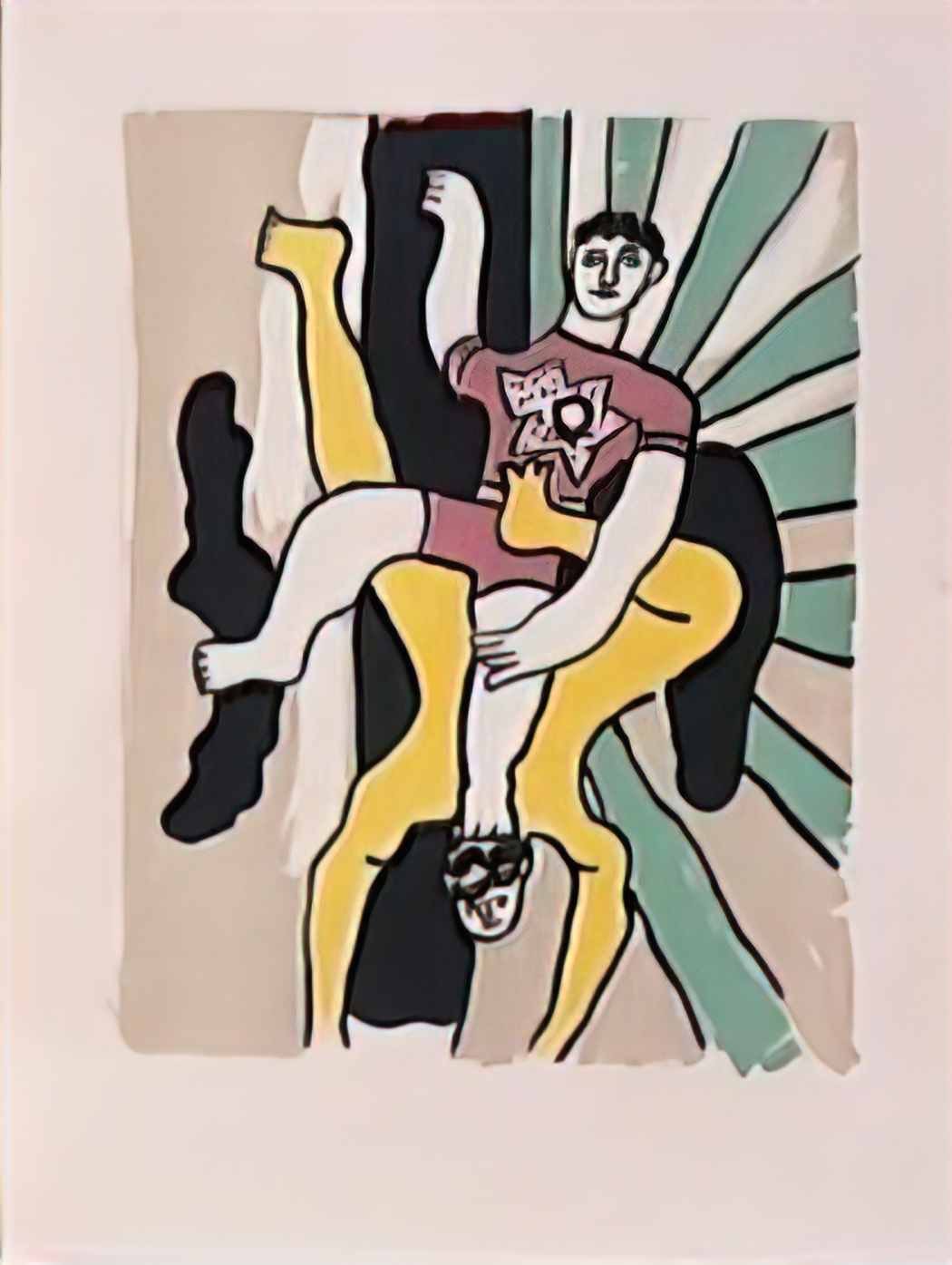 Fernand Leger leisures on red bottom 1949 Art A4 Photo Print