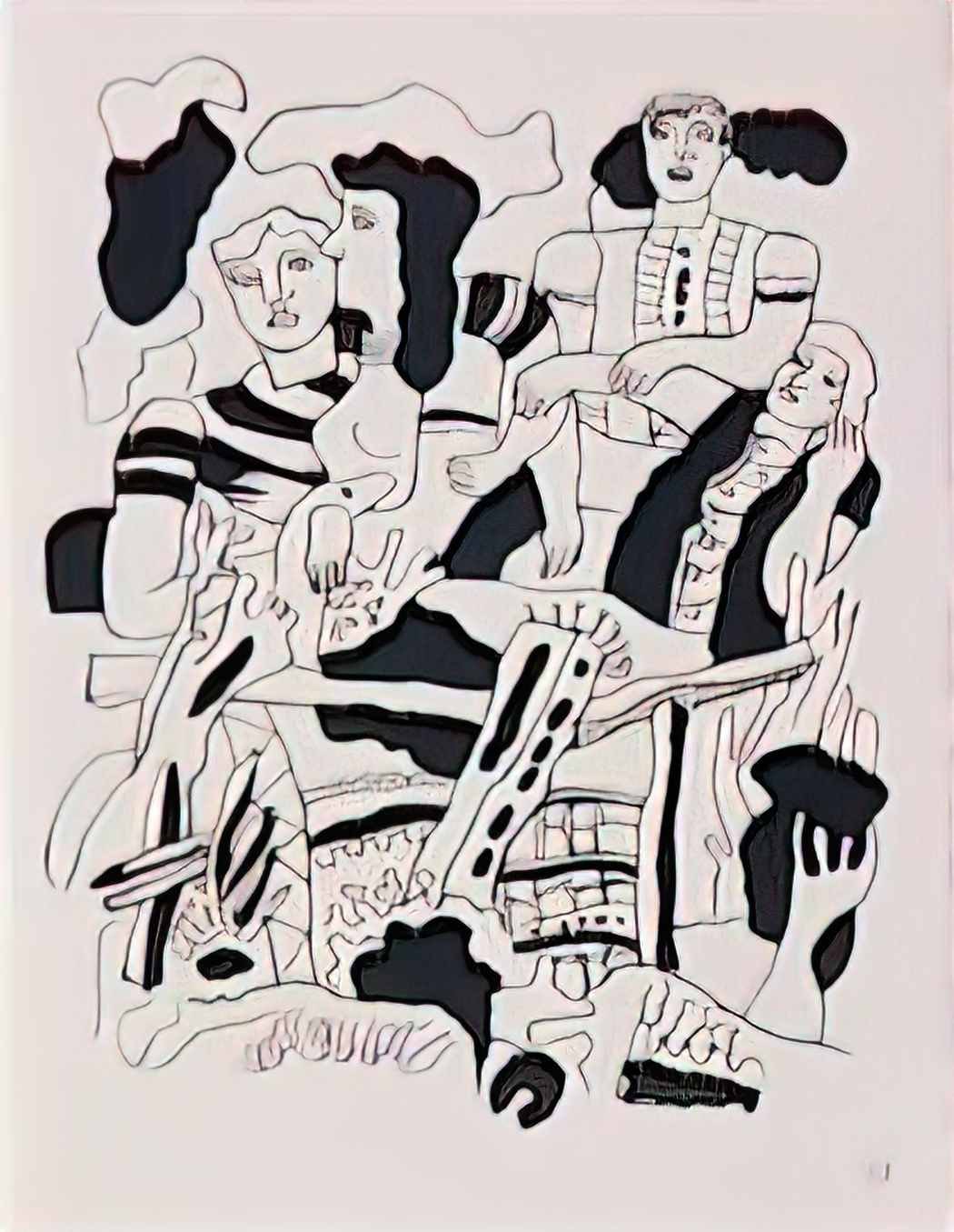 Fernand Leger lovers in the street Art A4 Photo Print