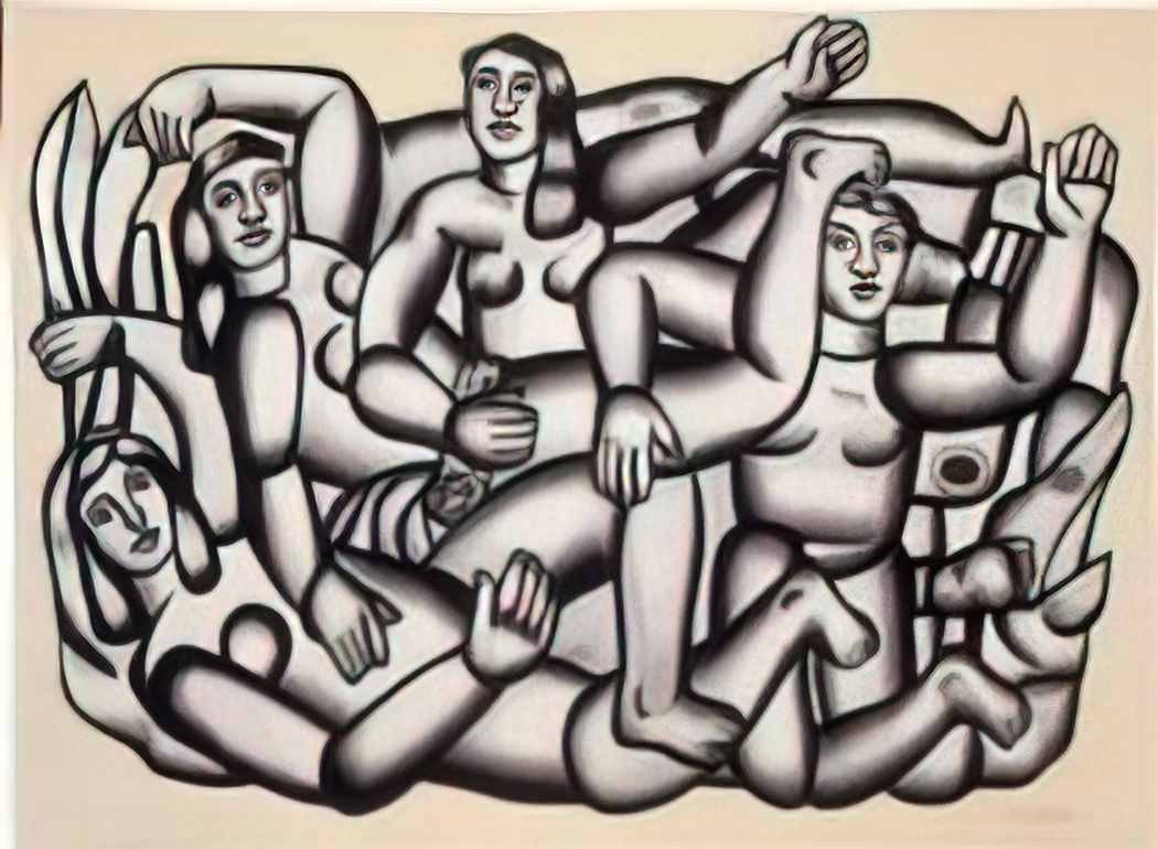 Fernand Leger mural 1953 Art A4 Photo Print