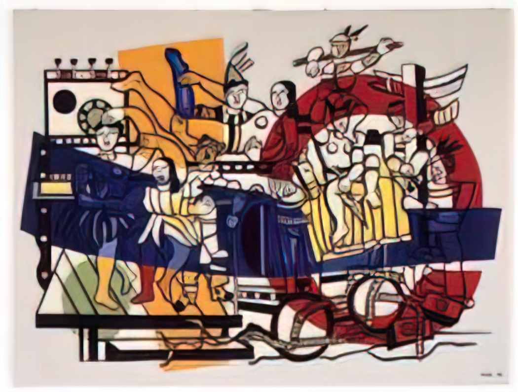 Fernand Leger mural mural or composition or abstract composition Art A4 Photo Print