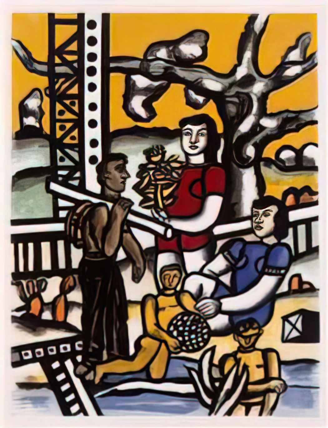 Fernand Leger plant black Art A4 Photo Print