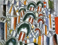 Fernand Leger screen three sheets composing on brown background Art A4 Photo Print