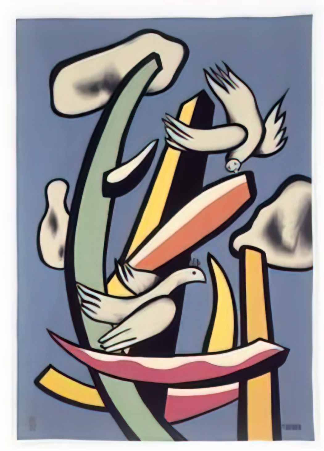 Fernand Leger sunflower on a yellow background 1953 Art A4 Photo Print