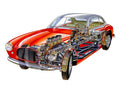 Ferrari 212 Inter cutaway A4 Photo Print