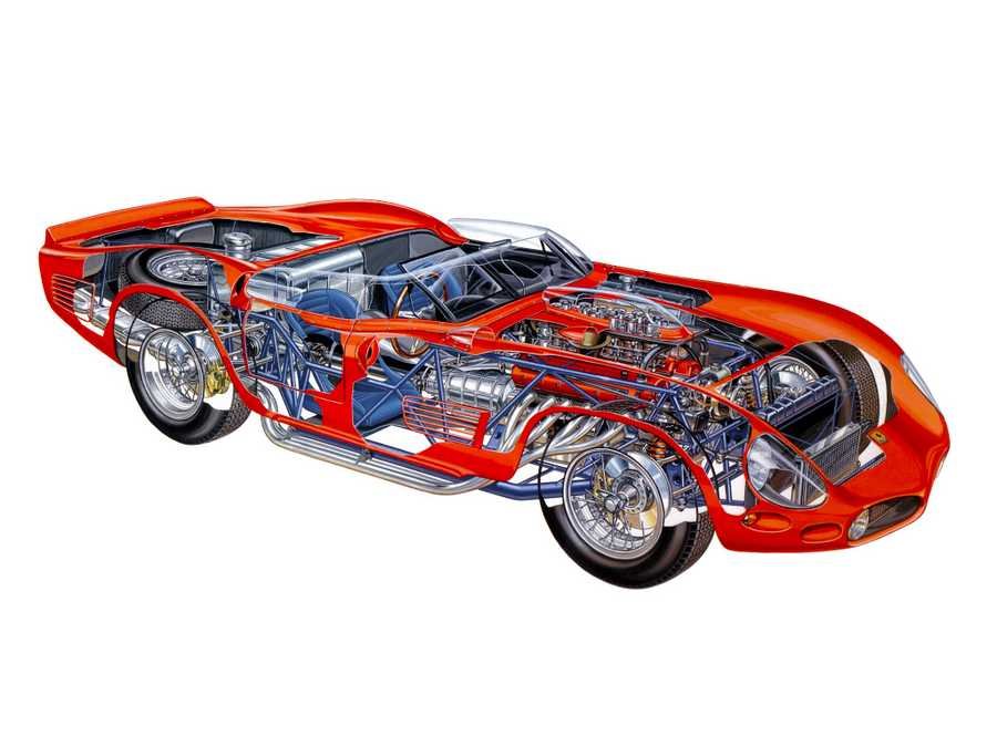 Ferrari 250 TRI61 1961 cutaway A4 Photo Print
