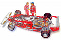 Ferrari 312T cutaway A4 Photo Print
