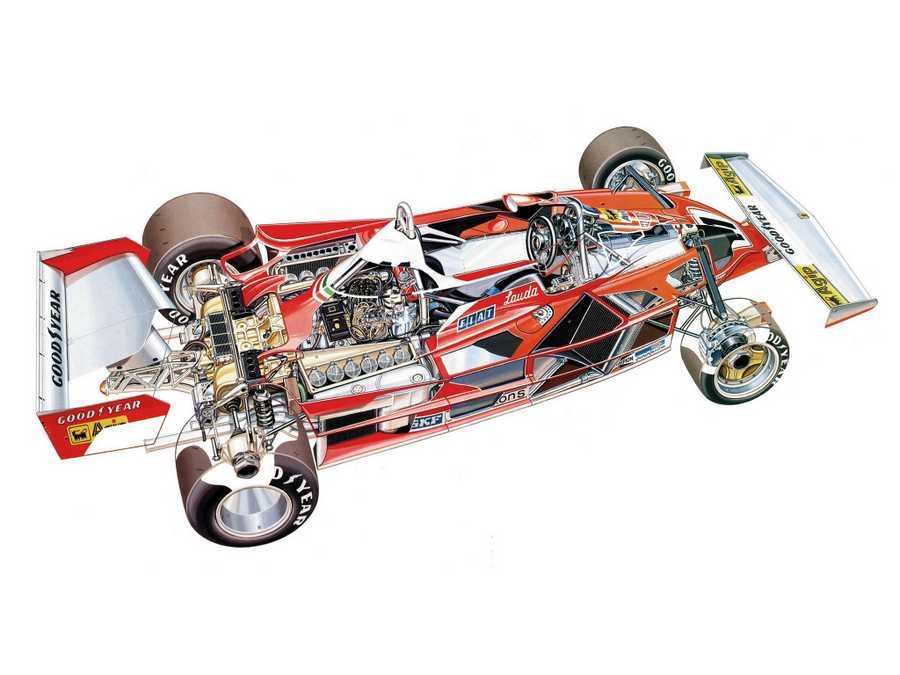 Ferrari 312T1 cutaway A4 Photo Print