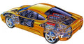 Ferrari 360 Modena cutaway A4 Photo Print