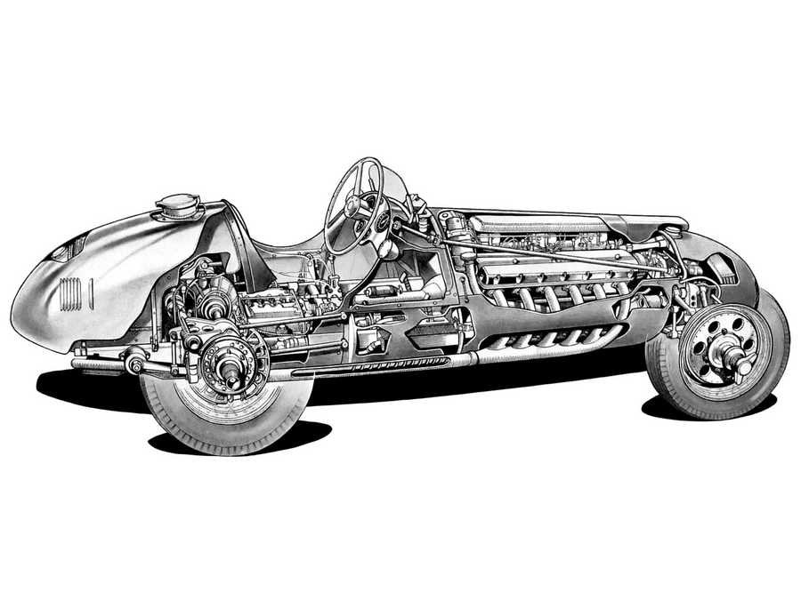Ferrari 375 F1 cutaway A4 Photo Print