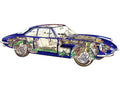 Ferrari 500 Superfast cutaway A4 Photo Print
