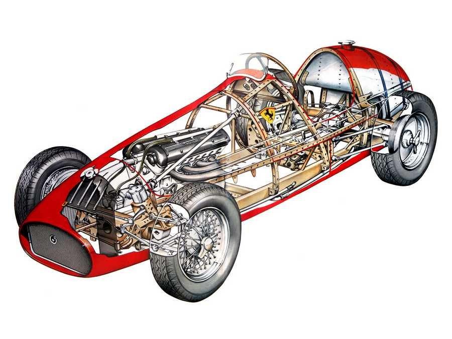 Ferrari 500 cutaway A4 Photo Print