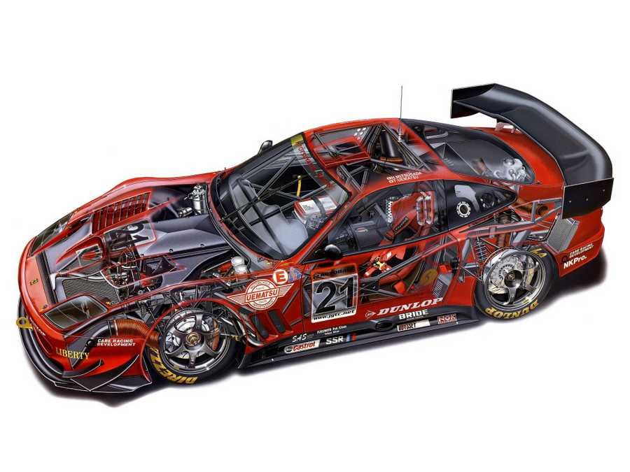 Ferrari 550 GTS Maranello cutaway A4 Photo Print