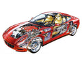 Ferrari 612 cutaway A4 Photo Print
