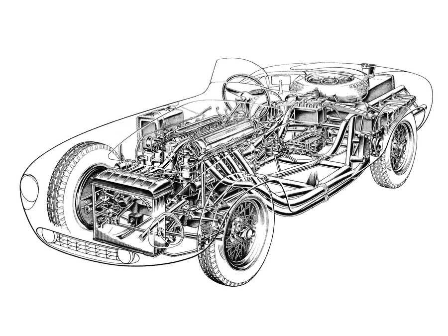Ferrari 750 Monza cutaway A4 Photo Print
