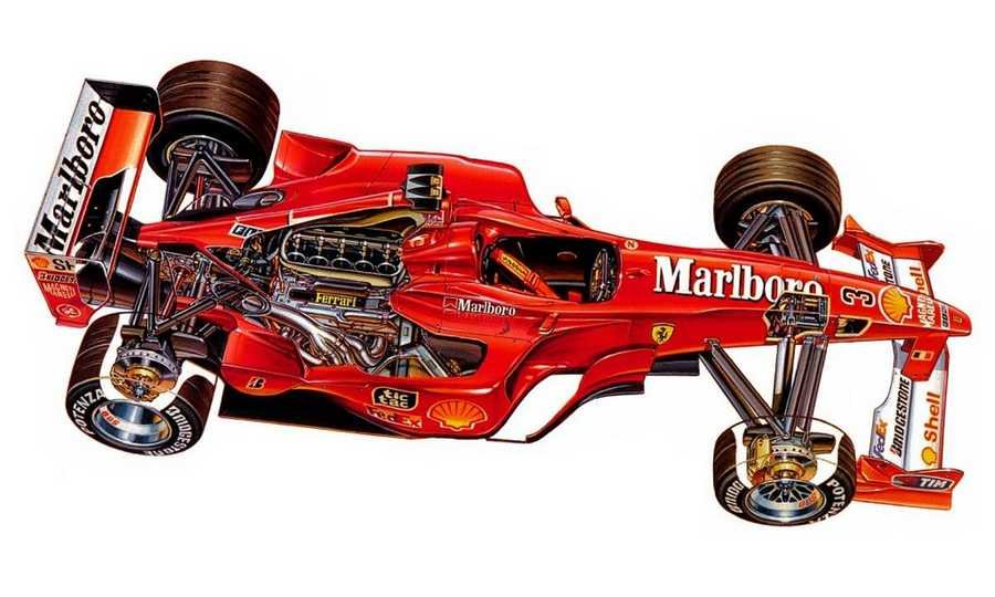 Ferrari F399 cutaway A4 Photo Print