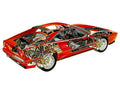 Ferrari GTB Turbo cutaway A4 Photo Print