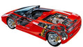 Ferrari Mythos cutaway A4 Photo Print