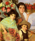 Ferrer Comas Edouard Flower Gatherers Art A4 Photo Print UK