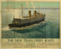 Ferry Boats Train Vintage Retro Advert Poster A4 Photo Print