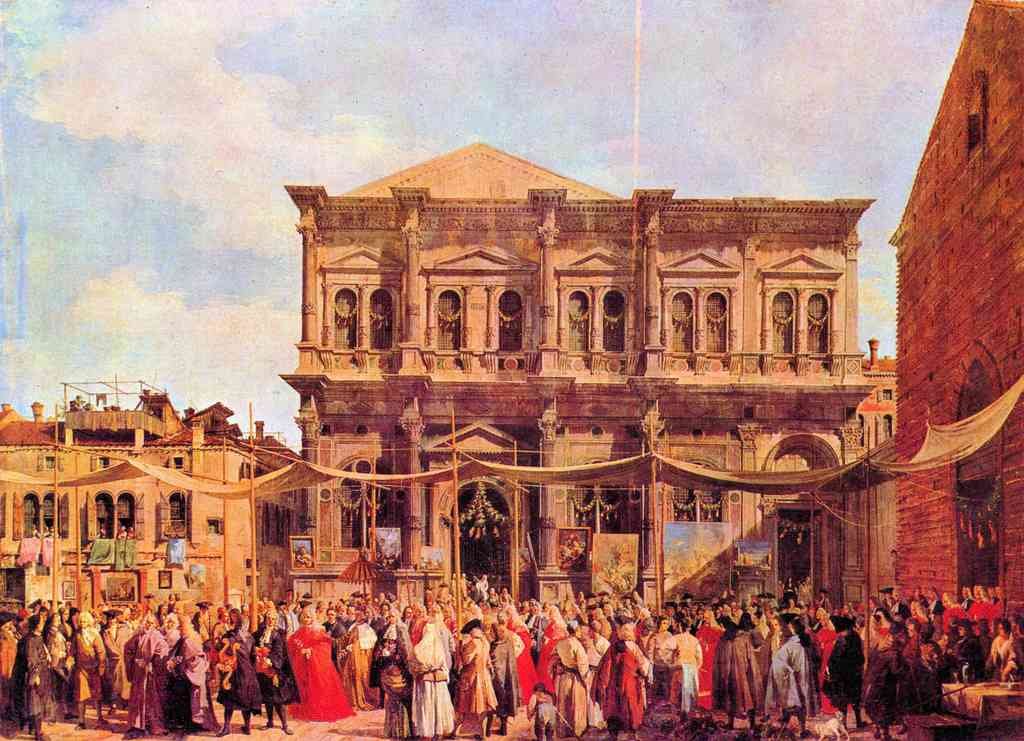 Festival In San Rocco Canaletto A4 Photo Print