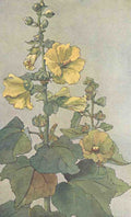 Fewsmith Mary H Keramic Studio 1899 1920 Yellow Hollyhocks A4 Photo Print