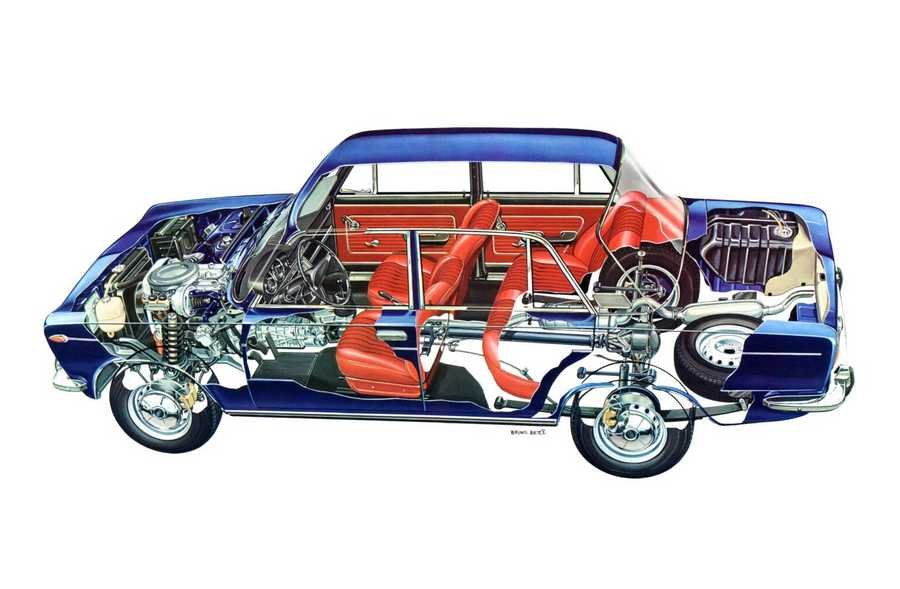 Fiat 125 1968 1536x1004 cutaway A4 Photo Print
