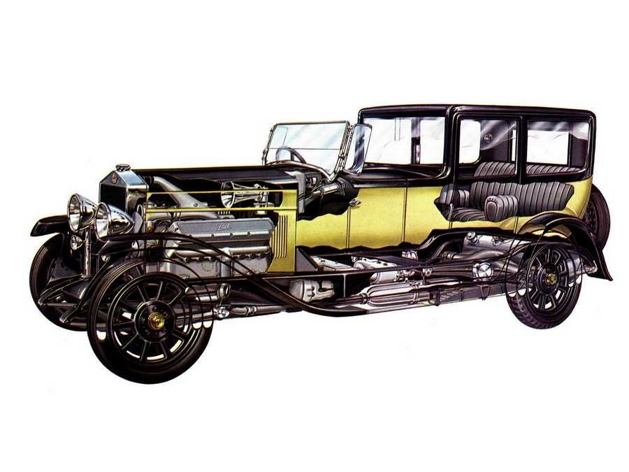 Fiat 520 cutaway A4 Photo Print