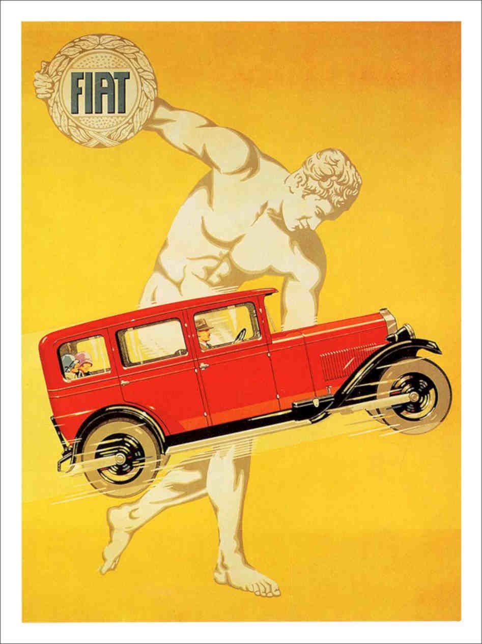 Fiat Automobile Poster Le Breton 1927 Vintage Retro Advert Poster A4 Photo Prin