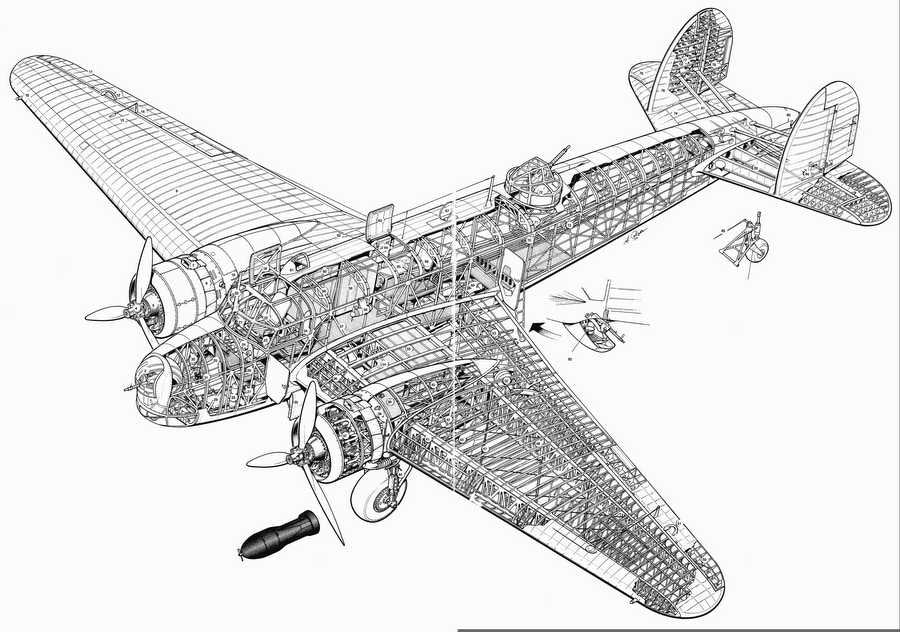 Fiat BR20 cutaway A4 Photo Print