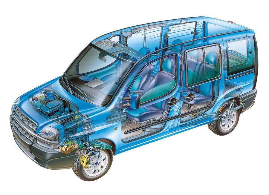 Fiat Doblo 2000 cutaway A4 Photo Print