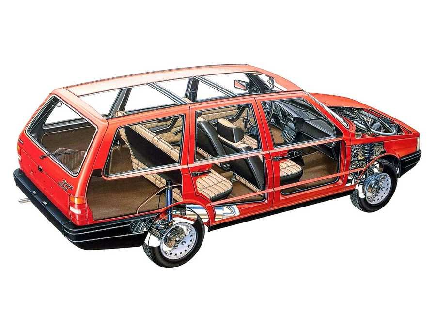 Fiat Duna Weekend 1987 cutaway A4 Photo Print
