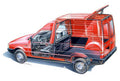 Fiat Fiorino cutaway A4 Photo Print