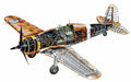 Fiat G.50 cutaway A4 Photo Print