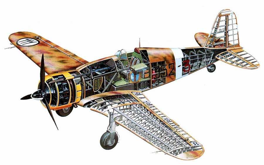 Fiat G.50 cutaway A4 Photo Print